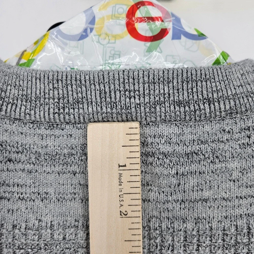 Carbon 2 Cobalt Sweater Mens XL Gray Elbow Patch Textured V Neck Casual